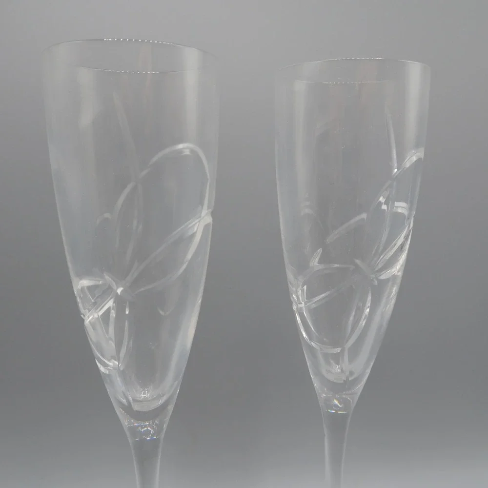Wedgewood Vera Wang Love Knots Flute Champagne & Cake Knife Server Wedding Set